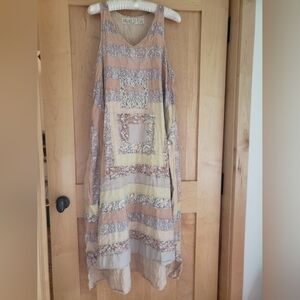 Sweet Magnolia Pearl Quiltwork Tank Dress with Stitched Heart
